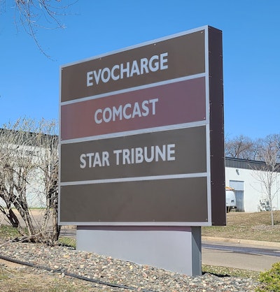 EvoCharge front sign
