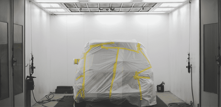 PAINTING CAR IMG TARPED