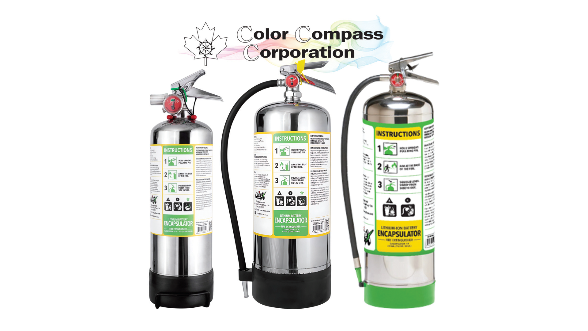 Color Compass Extinguishers