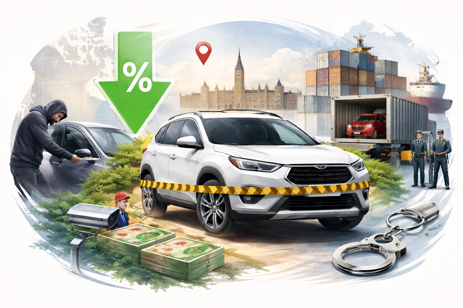 Réduction Du Vol D'automobiles Au Canada