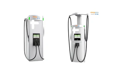 The next generation of the ChargePoint Express architecture delivers high-power, scalable EV charging across standalone, distributed, and hybrid deployments. Designed to maximize vehicle throughput and minimize cost, it helps commercial operators grow revenue and enables fleets to lower deployment and operating expenses. Photo from Chargepoint