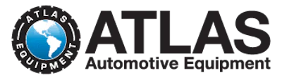 ATLAS Automotive Equipment logo with globe emblem and circular badge design